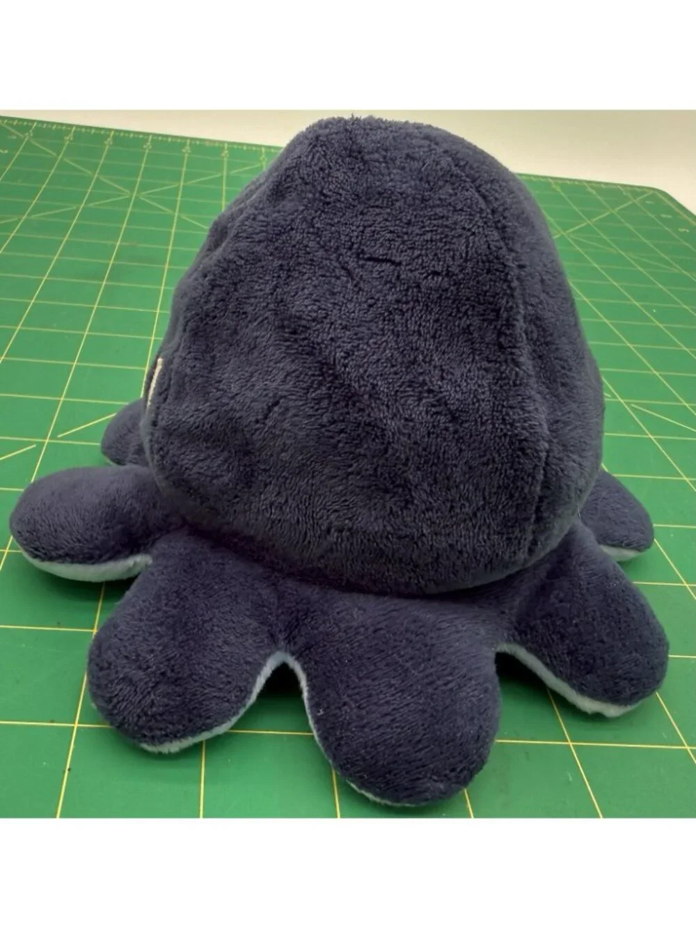 2021 TeeTurtle Reversible Octopus  Dark Blue Light Blue Ocean Day Night Plush 6”